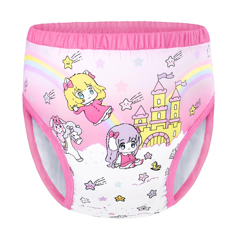 LittleForBig Soft Silky Underwear Comfortable Washable Reusable Adult Training Pants - Littles in Dreamland Pink S